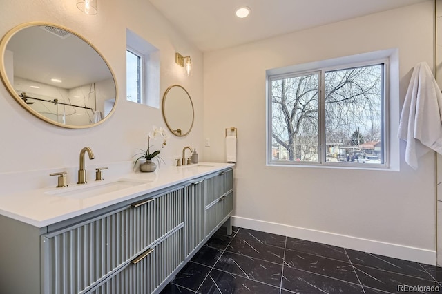 bathroom featuring vanity