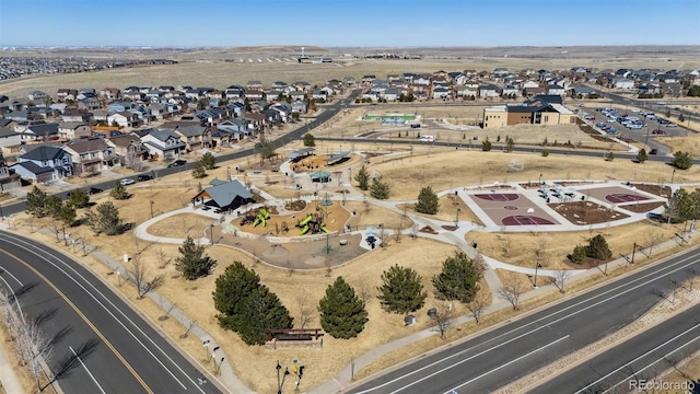 bird's eye view with a residential view