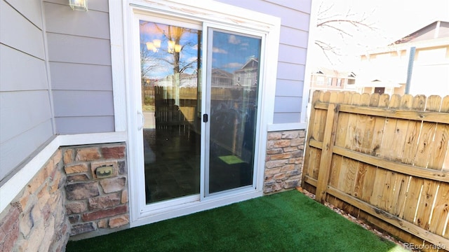 view of doorway to property