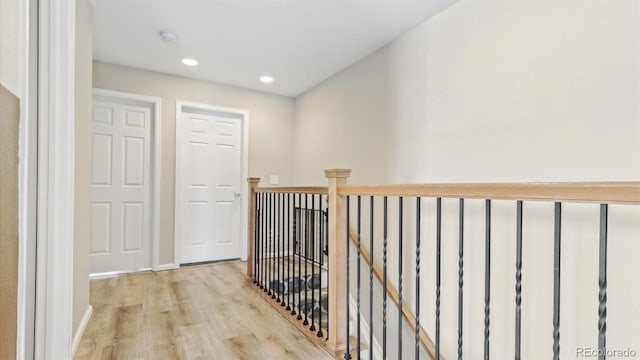 hallway featuring light hardwood / wood-style flooring