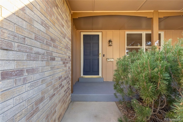 view of doorway to property