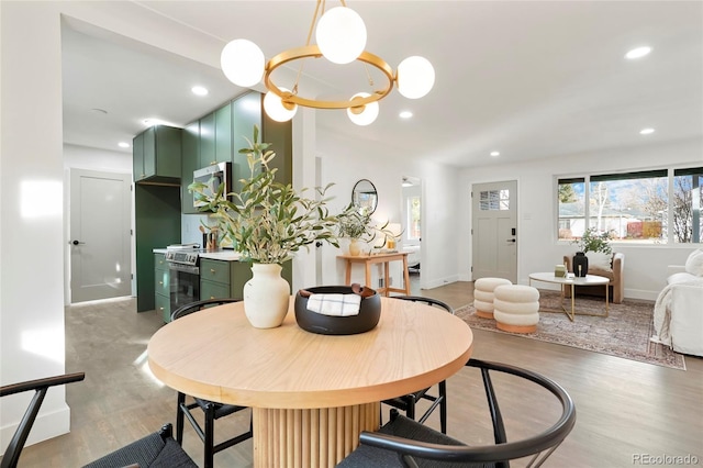 dining area featuring hardwood / wood-style flooring