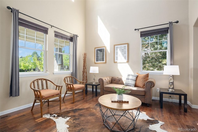 7624 Russell Ct, Arvada, CO 80007 - sitting room featuring wood finished floors and baseboards