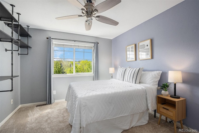 7624 Russell Ct, Arvada, CO 80007 - carpeted bedroom with baseboards and a ceiling fan