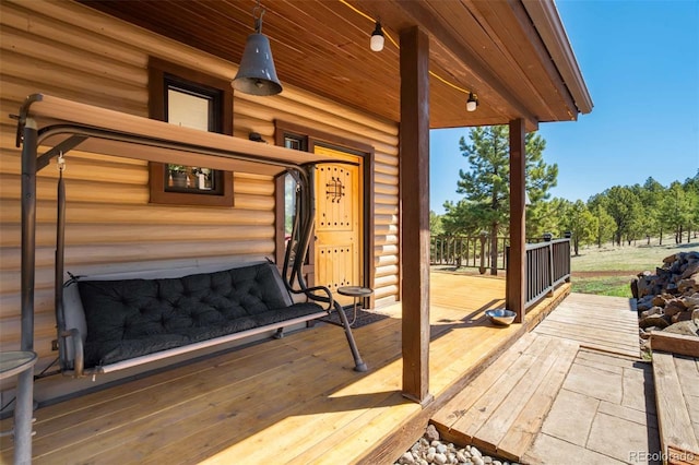 view of wooden deck