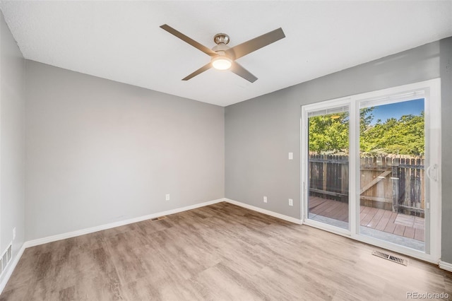 3090 W 107th Pl Unit F, Westminster, CO 80031 - empty room with wood finished floors and a ceiling fan