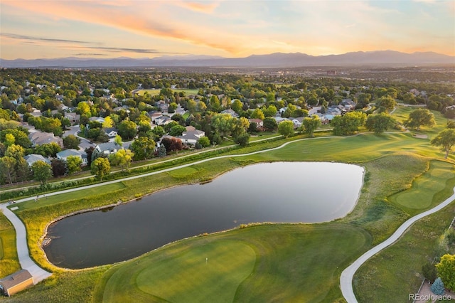 3090 W 107th Pl Unit F, Westminster, CO 80031 - aerial view at dusk of a water and mountain view