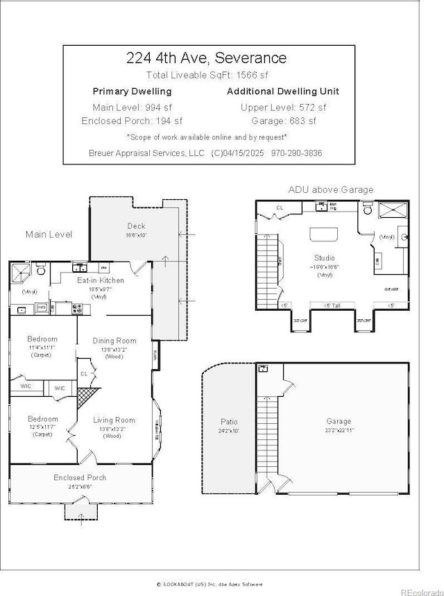 224 4th Ave, Severance, CO 80550 - view of property floor plan