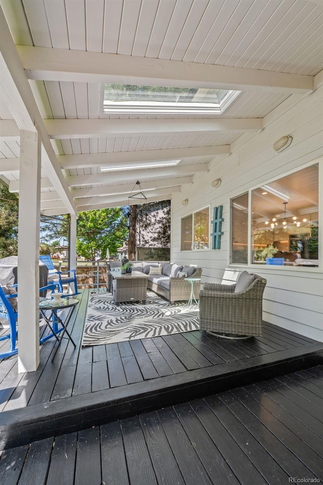 2062 Hyacinth Rd, Highlands Ranch, CO 80129 - deck with an outdoor living space