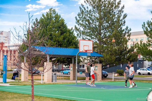 view of basketball court with community basketball court