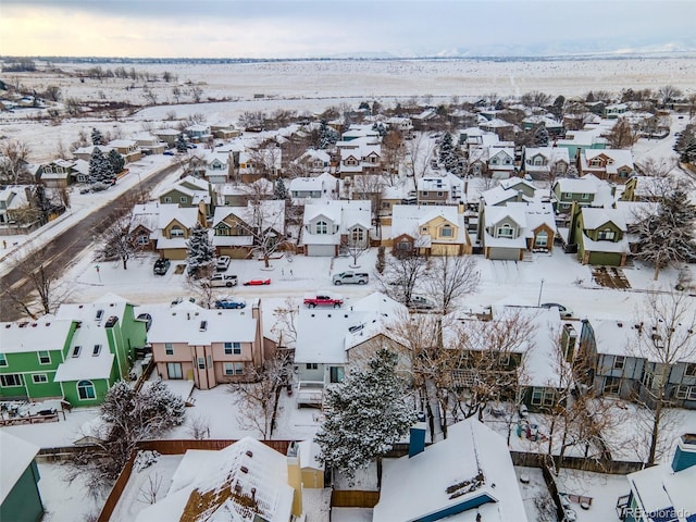 view of snowy aerial view