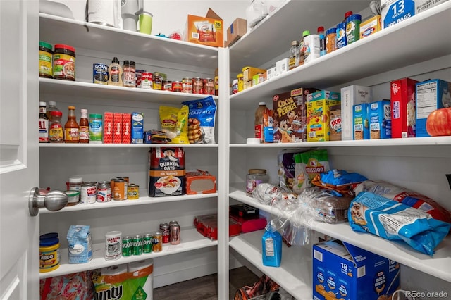 view of pantry