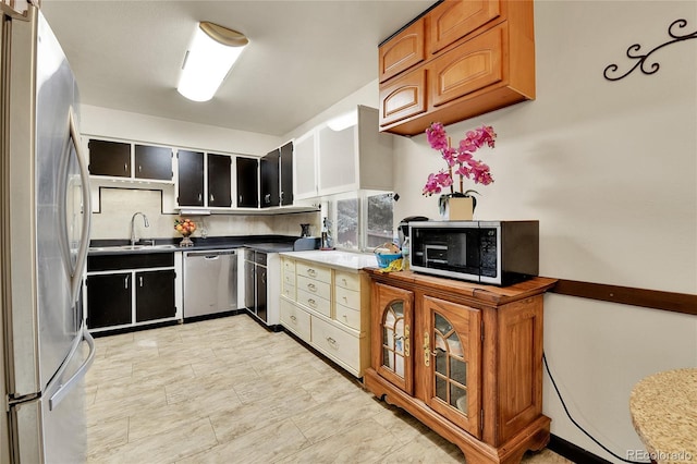 kitchen with stainless steel appliances and sink