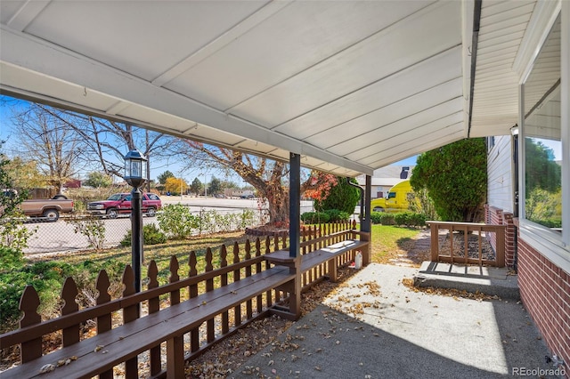 view of patio with covered porch