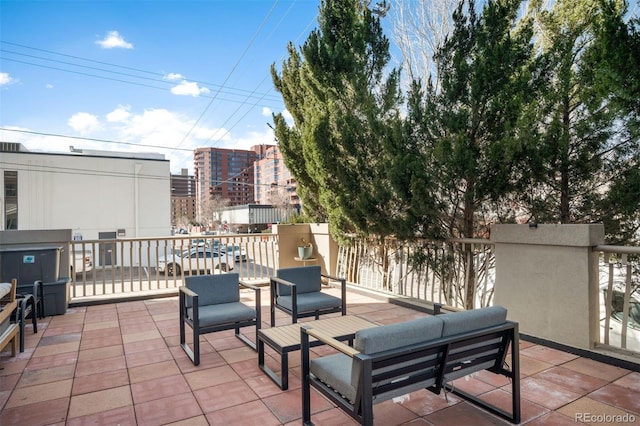 view of patio / terrace featuring an outdoor hangout area