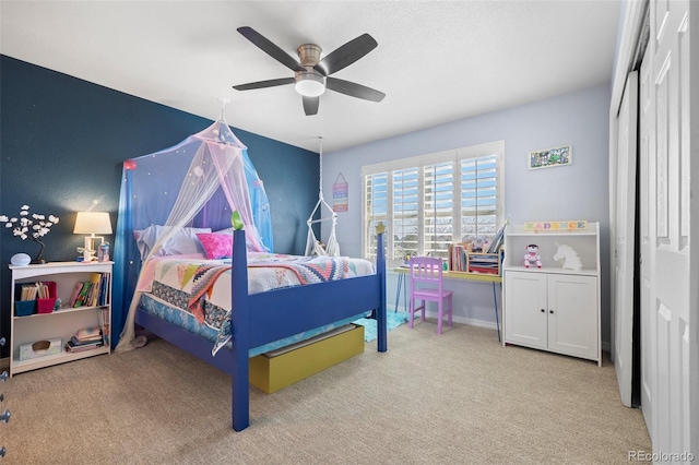 404 Yarrow Pl, Castle Pines, CO 80108 - bedroom with carpet flooring and ceiling fan