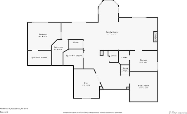 404 Yarrow Pl, Castle Pines, CO 80108 - floor plan / room layout