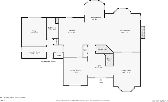 404 Yarrow Pl, Castle Pines, CO 80108 - property floor plan