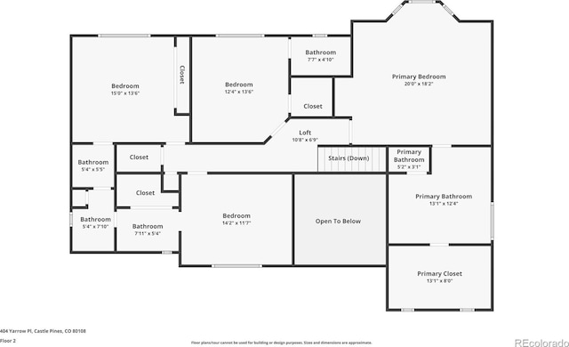 404 Yarrow Pl, Castle Pines, CO 80108 - floor plan / room layout