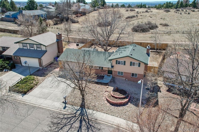 birds eye view of property