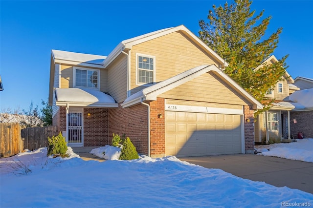 view of property featuring a garage