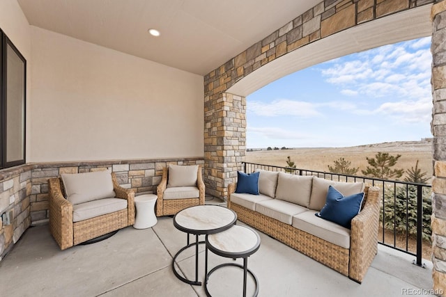 view of patio / terrace featuring outdoor lounge area