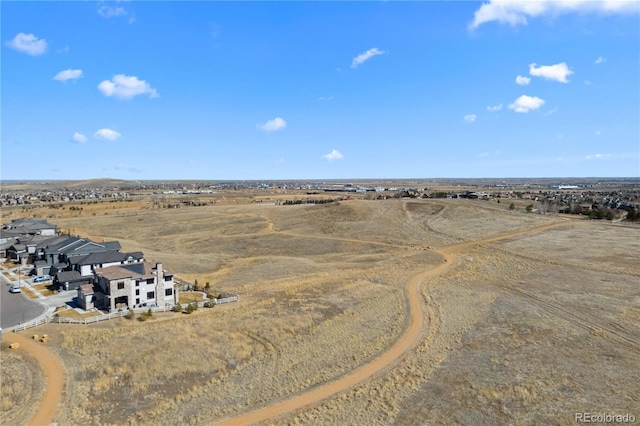 drone / aerial view featuring a rural view