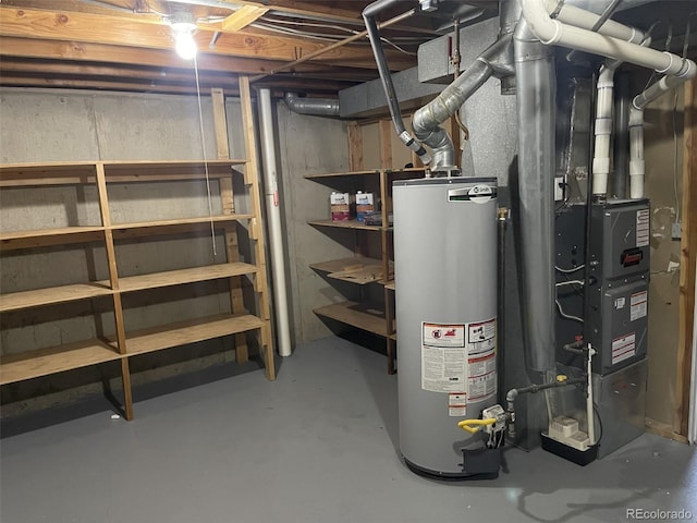 utilities with heating unit and water heater