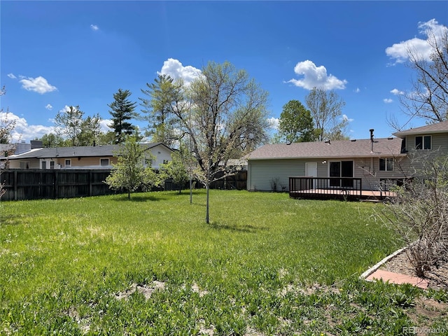 3062 S Florence Ct, Denver, CO 80231 - view of yard featuring a deck