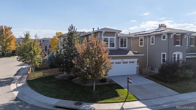 view of front facade with a garage