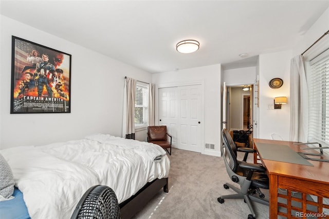 1317 S Saint Paul St, Denver, CO 80210 - bedroom featuring carpet floors, an office area, and a closet