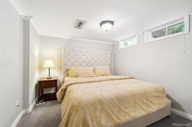 1317 S Saint Paul St, Denver, CO 80210 - bedroom featuring carpet floors, ornamental molding, and baseboards