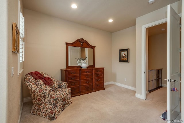 9165 Kornbrust Dr, Lone Tree, CO 80124 - living area featuring carpet flooring, baseboards, recessed lighting, and healthy amount of natural light