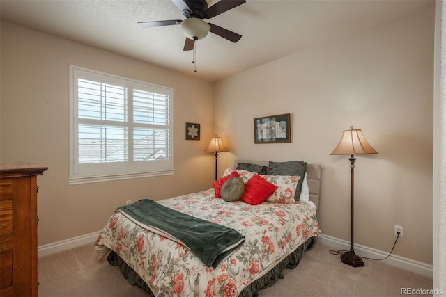 9165 Kornbrust Dr, Lone Tree, CO 80124 - bedroom with carpet, baseboards, and ceiling fan