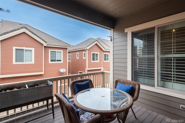 9165 Kornbrust Dr, Lone Tree, CO 80124 - wooden deck with outdoor dining area