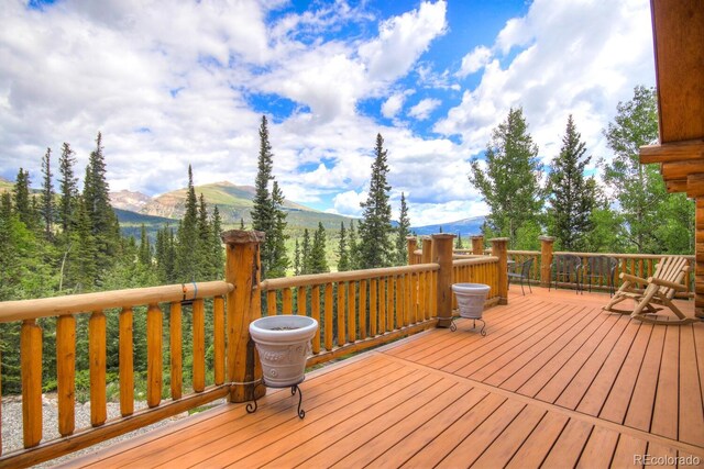 1198 Kootchie Kootchie Rd, Alma, CO 80420 - wooden terrace with a mountain view