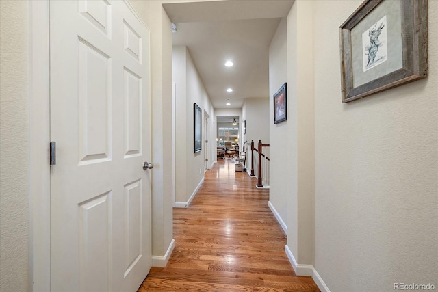 hall featuring hardwood / wood-style flooring