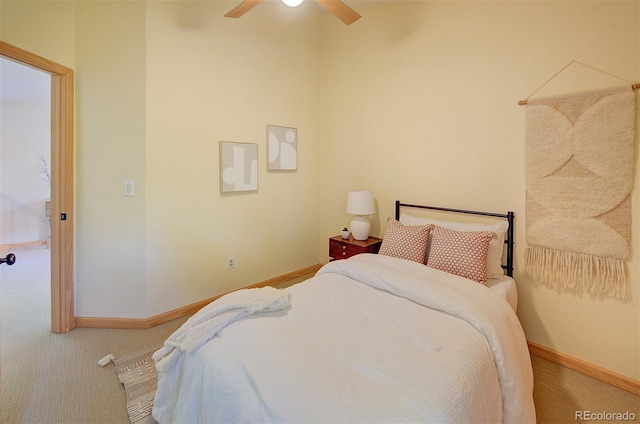 3966 Bosque Ct, Boulder, CO 80301 - bedroom with carpet floors, a ceiling fan, and baseboards