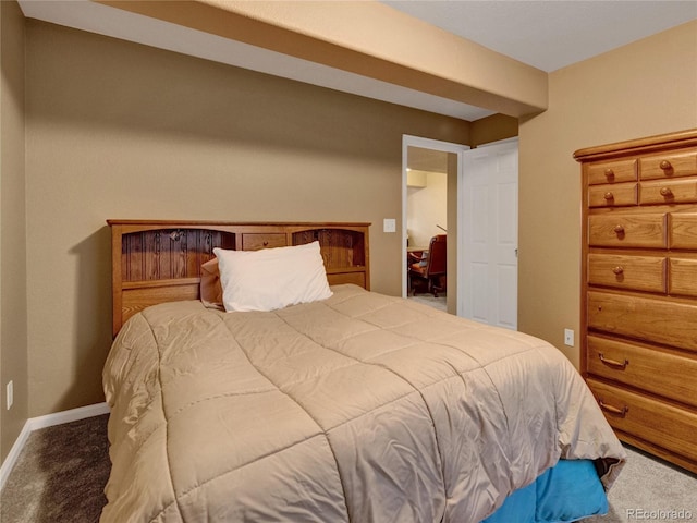 view of carpeted bedroom