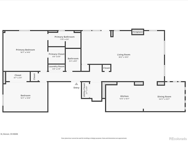 1111 Race St Unit 3A, Denver, CO 80206 - view of room layout