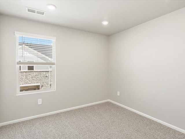 764 N Tempe St, Aurora, CO 80018 - carpeted empty room featuring baseboards, visible vents, and recessed lighting