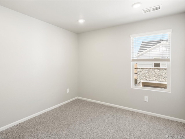 764 N Tempe St, Aurora, CO 80018 - unfurnished room with recessed lighting, carpet floors, visible vents, and baseboards
