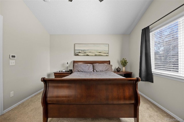 20858 E Progress Ave, Centennial, CO 80015 - carpeted bedroom featuring vaulted ceiling and ceiling fan