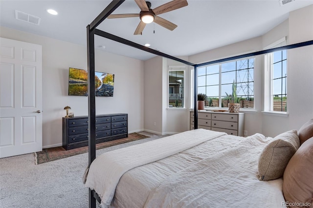 944 Alpine Ridge St, Erie, CO 80516 - carpeted bedroom with baseboards, recessed lighting, and ceiling fan