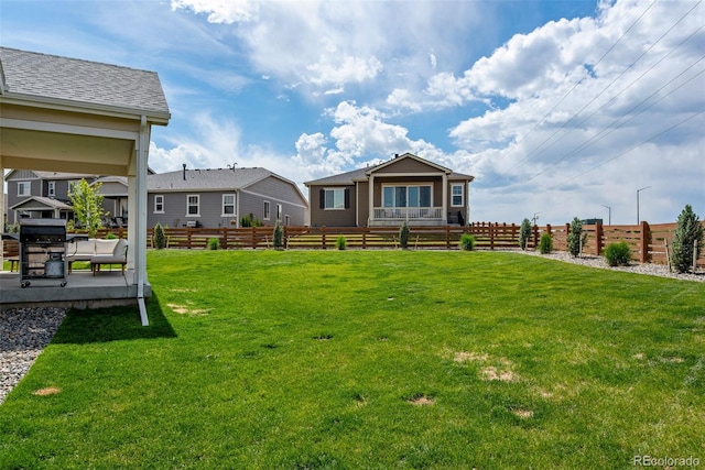 944 Alpine Ridge St, Erie, CO 80516 - view of yard with an outdoor living space and a patio area