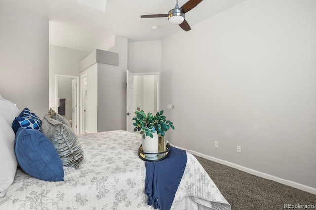6868 Los Reyes Cir, Colorado Springs, CO 80918 - bedroom with carpet flooring, baseboards, and a ceiling fan