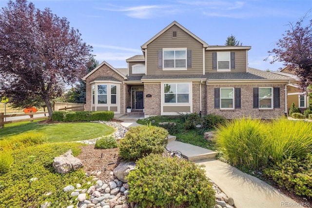 view of front of house with a front yard