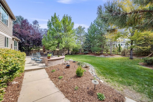 view of yard featuring a patio