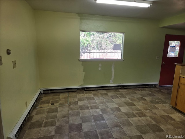 104 Joe S Chavez Dr, La Jara, CO 81140 - empty room featuring a baseboard heating unit and a baseboard radiator