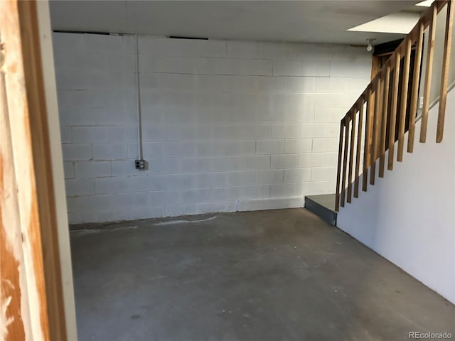 view of basement